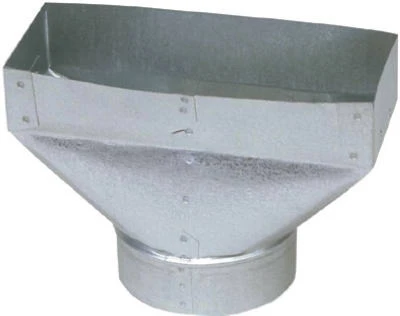4x12 To 6 Inch 30 Gauge Galvanized Steel Hvac Register Boot