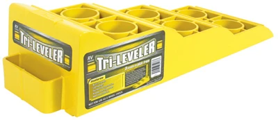 Yellow Rv Tri-leveler For Stable Camping