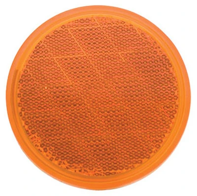 3.19-inch Amber Adhesive Trailer Reflector For Enhanced Visibility