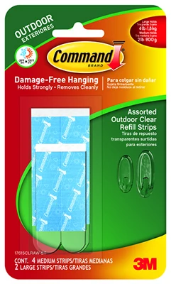 Outdoor Foam Replacement Strips — 8 Pack For Medium & Large Outdoor Hooks