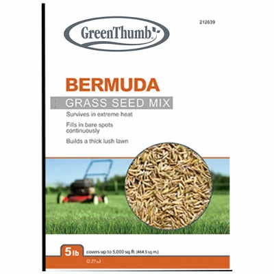 Premium Unhulled Bermuda Grass Seed - 5 Lbs, Covers 1,125 Sq. Ft.