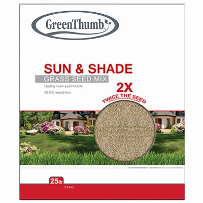 Premium 25 Lb Sun & Shade Lawn Seed Mix – Covers 10,000 Sq Ft
