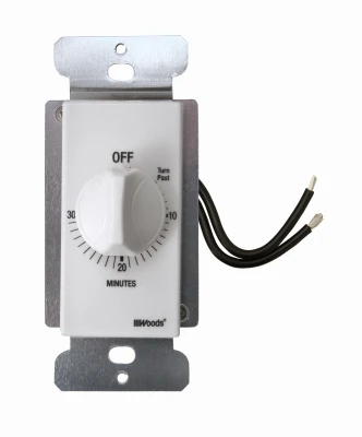 White 30-minute In-wall Timer Switch For Appliances