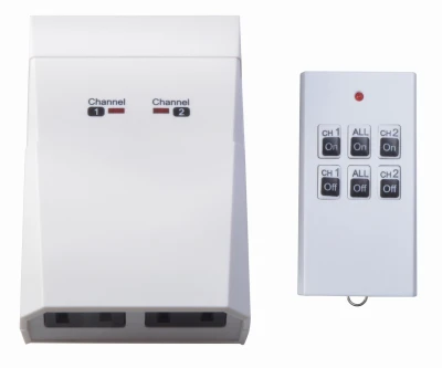 Indoor Remote Control With Dual Grounded Outlets For Easy Appliance Management