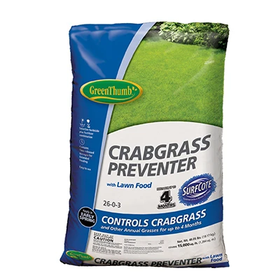 Crabgrass Preventer & Lawn Fertilizer 26-0-3 – Covers 15,000 Sq. Ft.