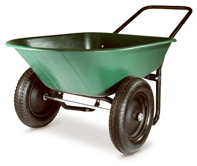 Heavy-duty 2-wheel Poly Garden Wheelbarrow – 5 Cu. Ft. Capacity