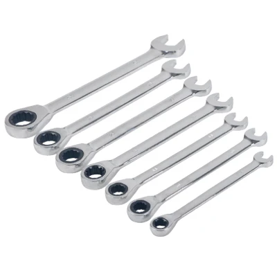 7-piece Metric Ratcheting Wrench Set - 8 Mm To 19 Mm Sizes