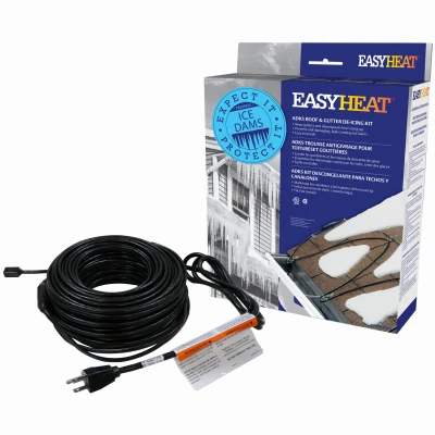 20ft Weatherproof Roof & Gutter Heating Cable With Clips And Spacers