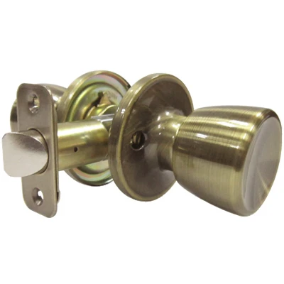 Antique Brass Medium Tulip Passage Door Knob Lockset
