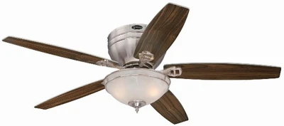 Carolina 52" Indoor Ceiling Fan With Led Light In Brushed Nickel