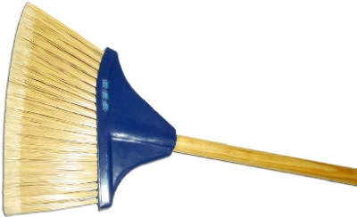 Pro Angle Broom With Flagged Plastic Bristles And 48-inch Wood Handle