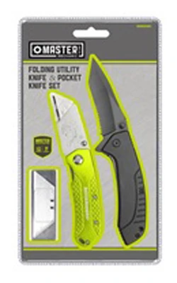 Master Mechanic Folding Utility & Pocket Knife Combo