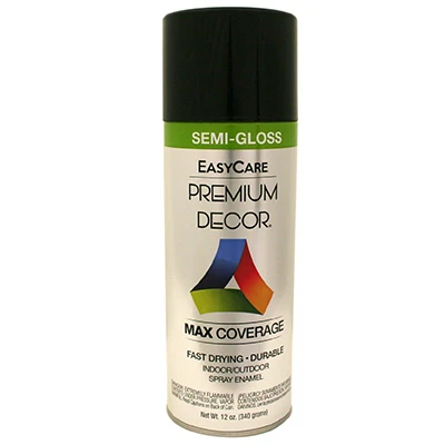 Premium Black Semi-gloss Decor Spray Paint - 12 Oz Can
