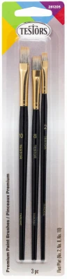 Blue Craft & Hobby Brush Set – 3 Pack For Model & Art Projects