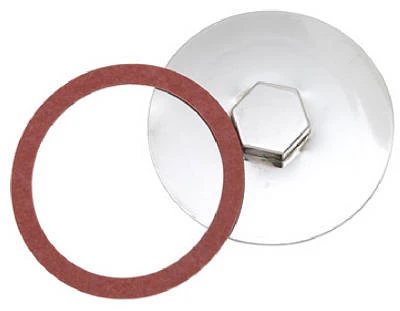 4-3/8-inch O.d. Chrome Plated Steel Drum Trap Cover With Fiber Washer