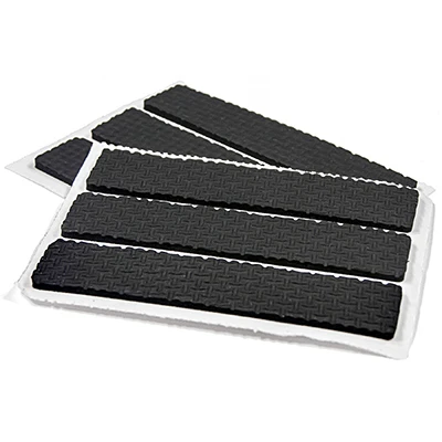 Self-adhesive Non-slip Foam Pads, Black, 1/2 X 2.5-inches, Pack Of 6