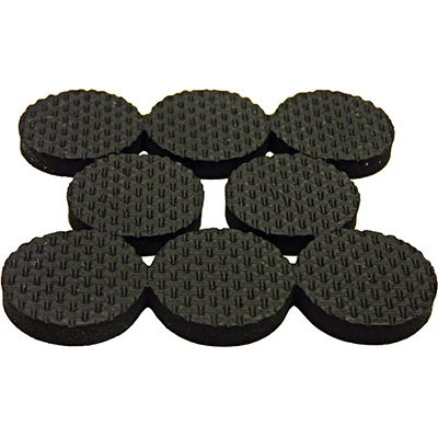 Black Round Surface Grip Pads, 1-inch, 16-pack