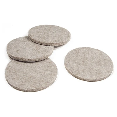 Tan Felt Self-adhesive Furniture Pads, Round 2.25-inch, 4-pack