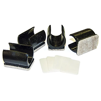 Furniture Glides, Snap-on, Tan Felt With Adhesive, 1 - 1-1/8-in., 4-pk.