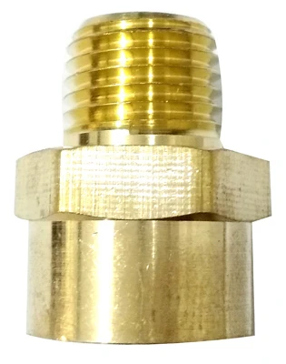 1/4" Male To 3/8" Female Npt Thread Reducer With Ptfe Seal