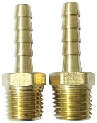 Master Mechanic 1/4-inch Barbed To 1/4-inch Mnpt Hose End Connector - 2 Pack