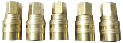 1/4" Fnpt To I/m Copper Industrial Coupler - 5 Pack