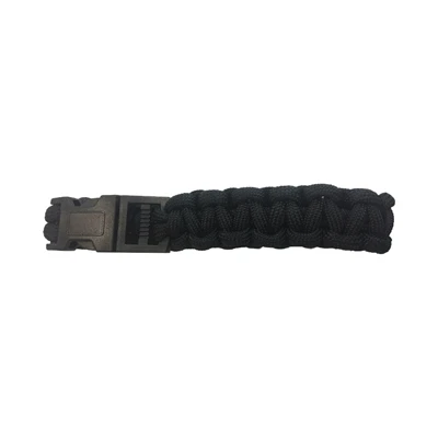 Durable Black 550 Paracord Survival Bracelet With Adjustable Buckle