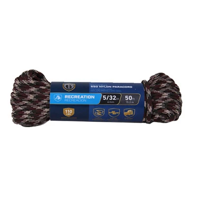 550 Paracord Nylon Rope Camouflage 5/32" X 100 Ft