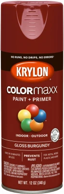 Colormaxx 12 Oz Burgundy Gloss Spray Paint & Primer
