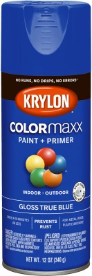 Colormaxx Gloss True Blue Spray Paint And Primer - 12 Oz