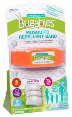 Deet-free Silicone Mosquito Repellent Wristband For Outdoor Use