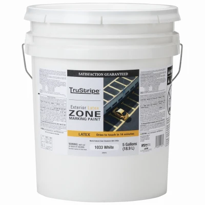 5 Gallon Flat White Latex Zone Marking Paint