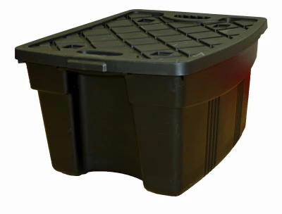 17 Gallon Black & Yellow Heavy-duty Storage Tote