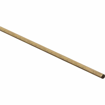 Premium 3/16 Inch Diameter Solid Brass Rod - 36 Inch Length