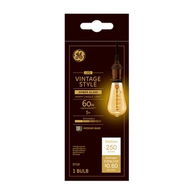 St19 Vintage Led Bulb Warm White Amber, 5w 250 Lumens
