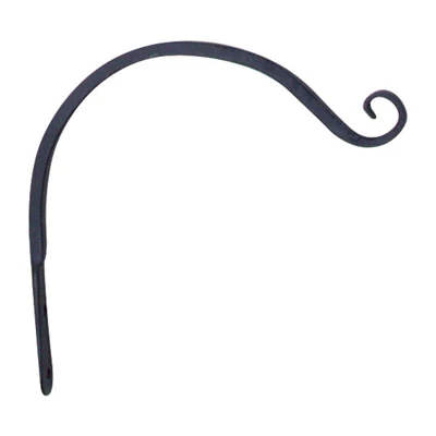 12-inch Black Curved Hanging Plant Hook For Secure Display
