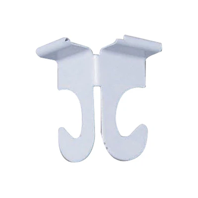 White Ceiling Track Plant Hooks – 2-pack For Organized Spaces