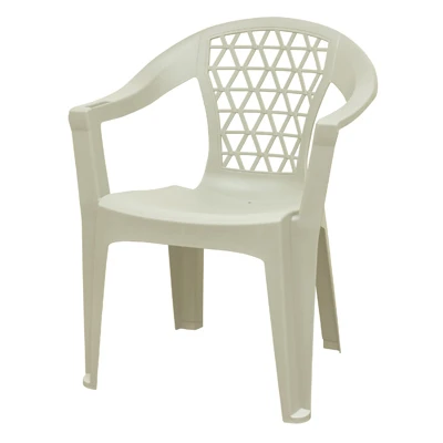 Penza White Stackable Patio Chair – Durable Outdoor Comfort