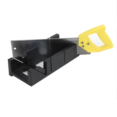 Durable 12" Plastic Miter Box & 14" Steel Back Saw Kit