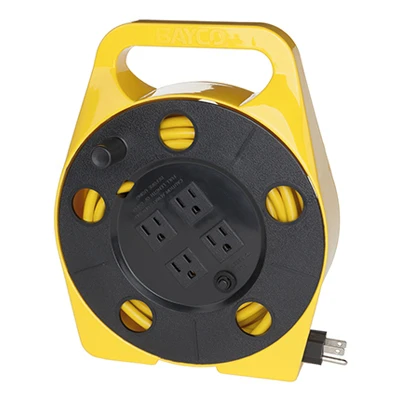 25-foot Cord Reel With 4 Electrical Outlets For Versatile Power Access