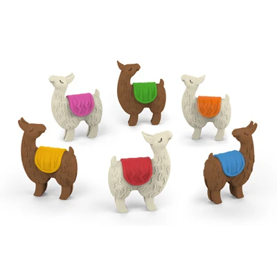 Six-piece Tiny Prancer Llama Wine Glass Charm Set