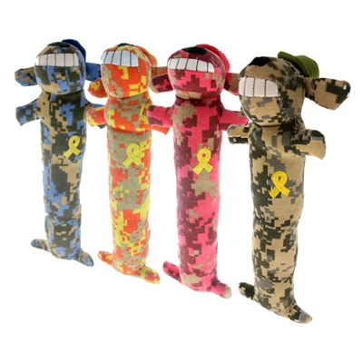 Support Our Troops Loofa Dog Toy, 12-inch Plush Squeaker