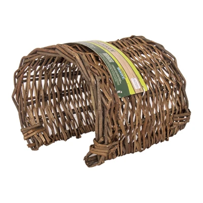 Natural Willow Tunnel Hideout For Small Pets - Handwoven Habitat Accessory