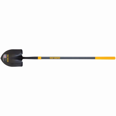 Durable Round Point Shovel With 47" Fiberglass Handle & Cushioned Grip