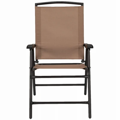 Rd Sunny Isles Mocha Steel Folding Chair