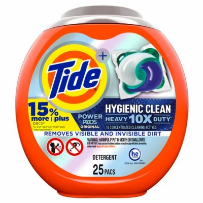 Power Pod Heavy Duty Hygienic Laundry Detergent Pods - 25 Pack