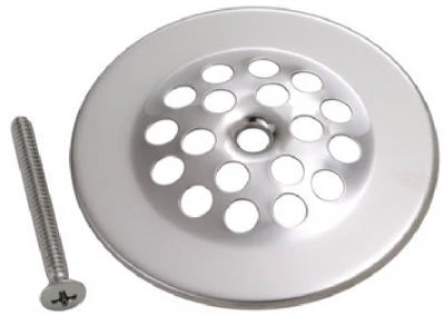Chrome Tub Drain Strainer Cover With Screw For Bathtubs
