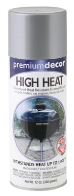 High Heat Spray Paint - Dull Aluminum, 12 Oz