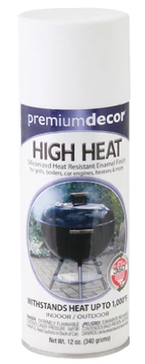 High Heat Resistant Dull White Spray Paint - 12 Oz