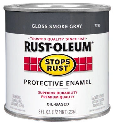 Stops Rust 0.5 Pint Gloss Smoke Gray Enamel Paint